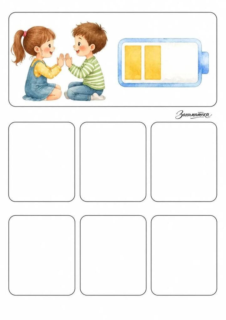 Распечатать шаблоны игры «Моя батарейка»